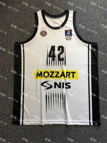 42 William Mosley Partizan Belgrade White 2023-24 Basketball Jersey